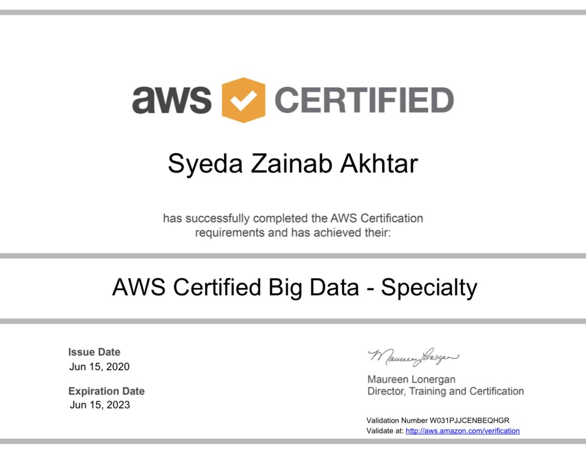 AWS Certified Big Data – Specialty
