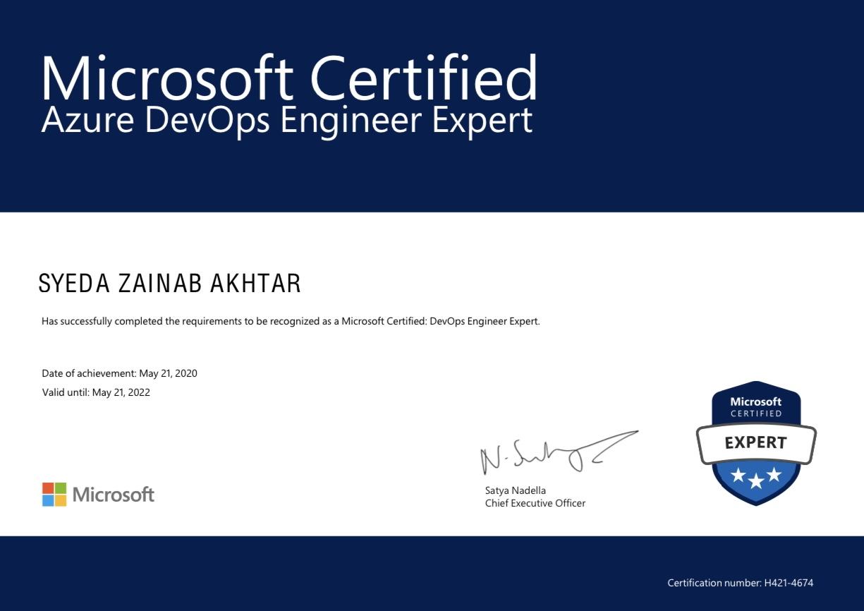 Microsoft Certified: Azure DevOps Engineer Expert