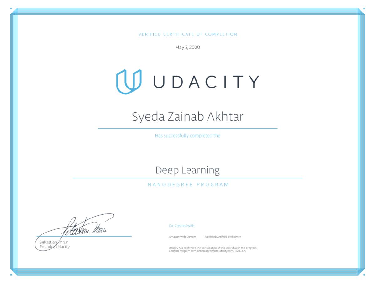 Udacity Deep Learning Nanodegree