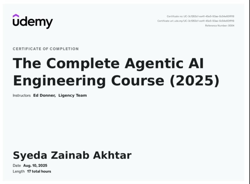Agentic AI – Udemy
