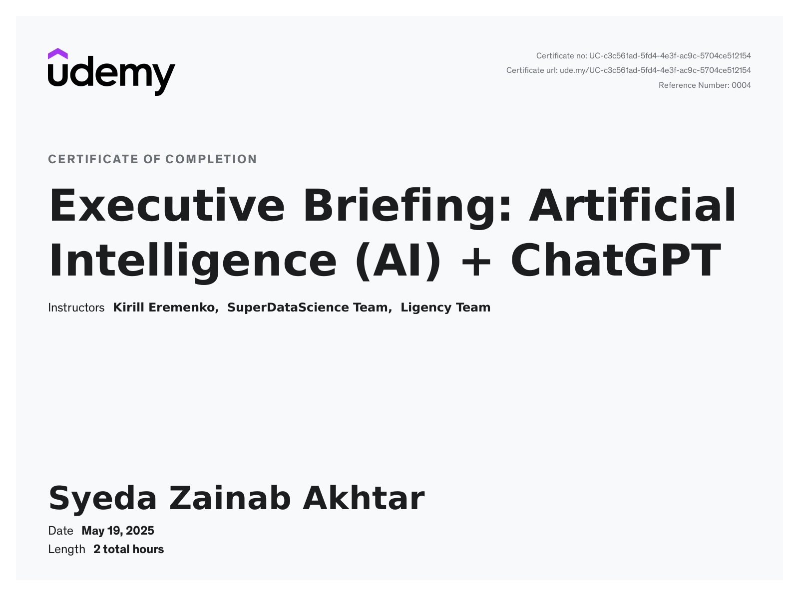 Executive Briefing: AI + ChatGPT – Udemy